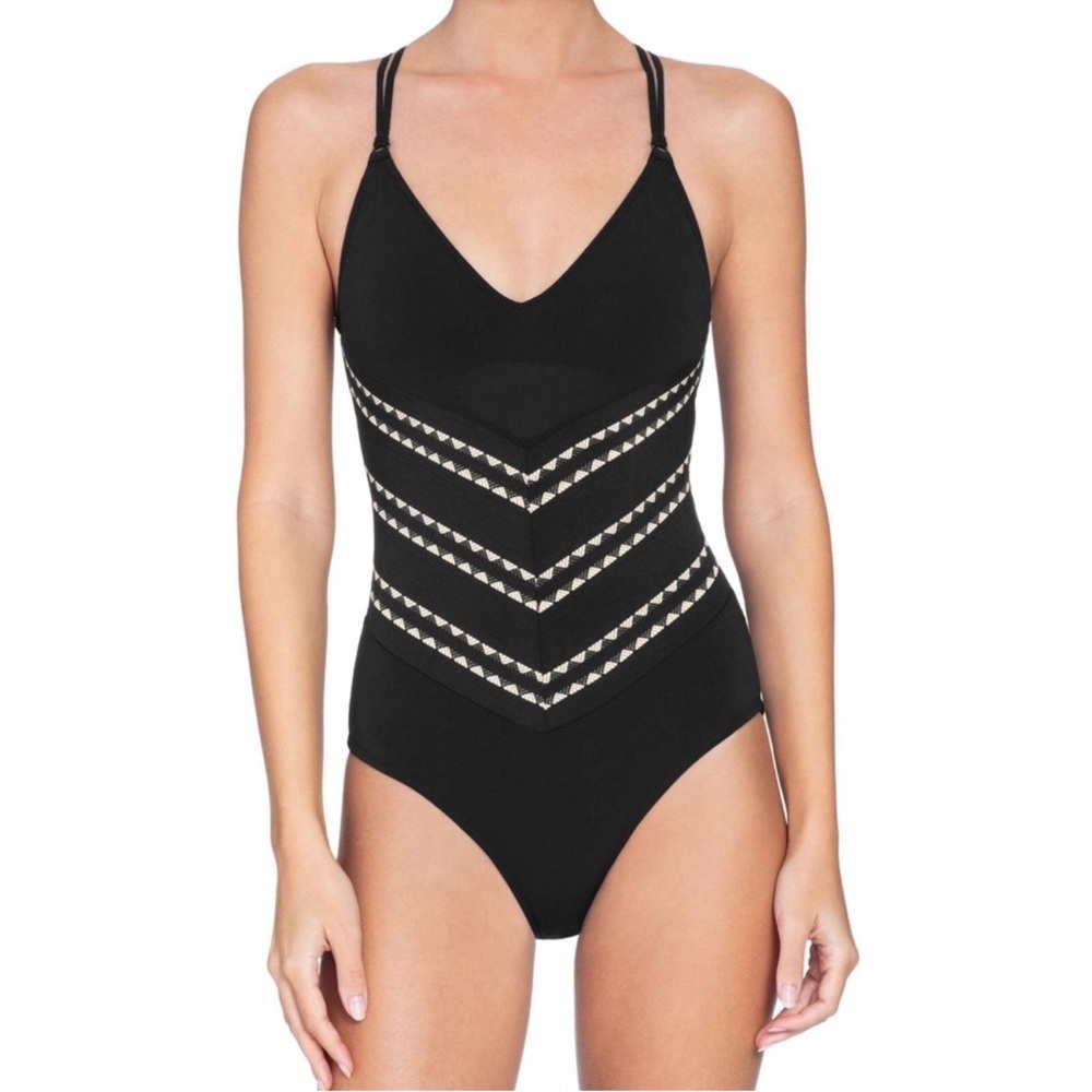 NWT Robin Piccone Naomi Crisscross One-Piece Swimsuit size 10